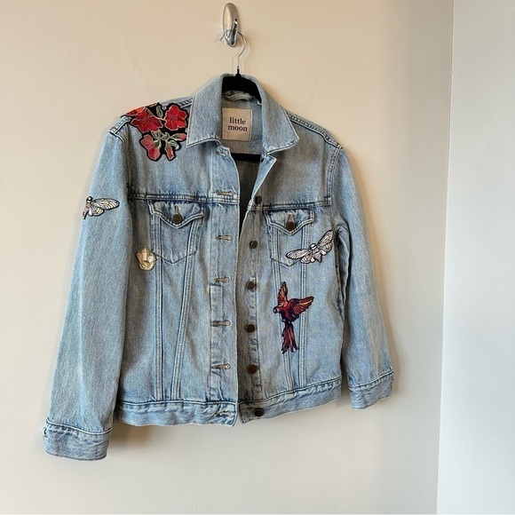 ARITZIA-“LITTLE Moon” Dianthus Patch Embroidered Jacket (Size:XS) - Picture 4 of 13